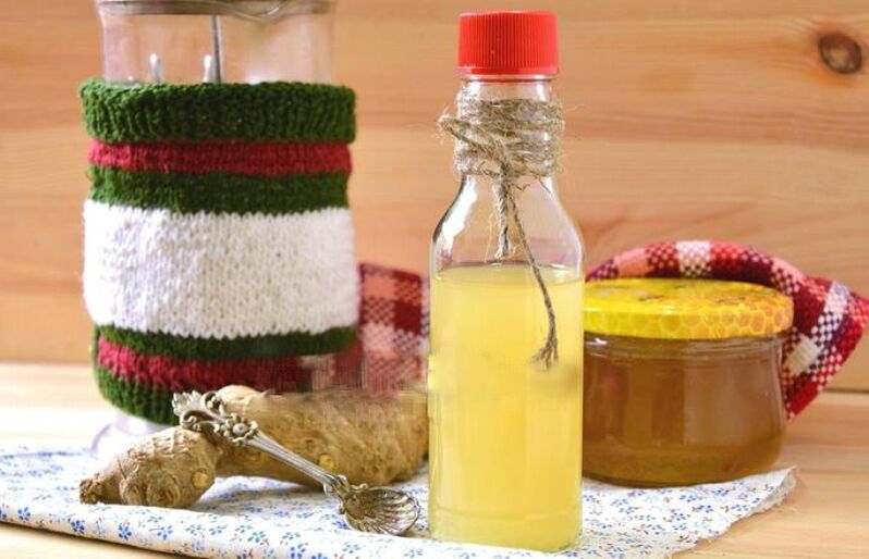 tincture of ginger with lemon and honey for potency
